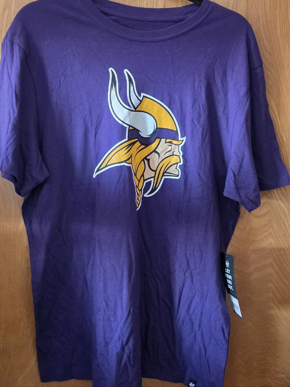 Minnesota Vikings Purple Graphic T‑Shirt Size L